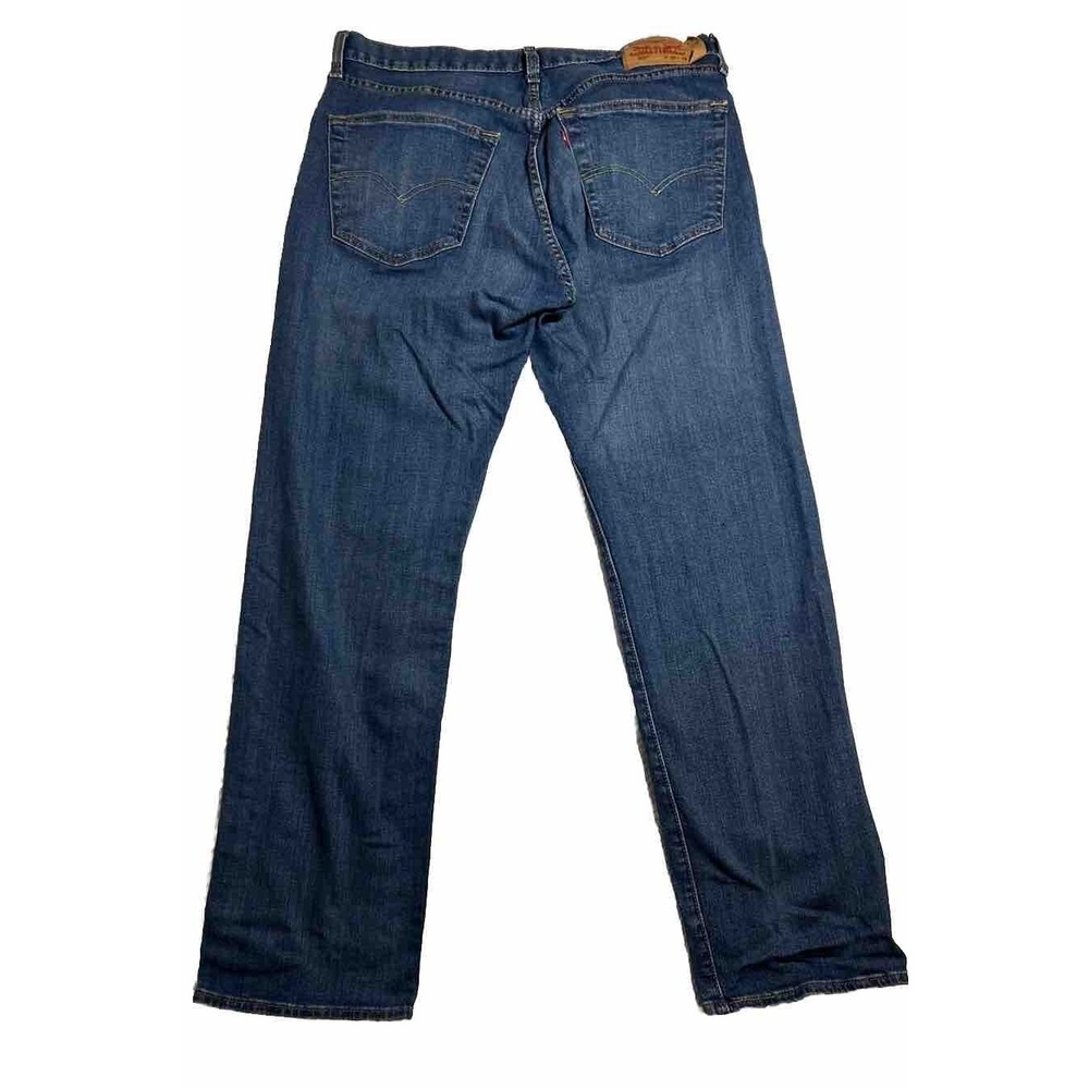 Levis 501 Jeans Mens 36x32 Blue Straight Regular Medium Wash‎ Button Fly. EUC - Picture 2 of 6